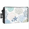 Coastal Outdoor TV Cover 30 to 32 Inches Weatherproof & Waterproof, Summer Beach Blue Teal Coral Outdoor TV Enclosure with Remote Control Pocket, Nautical Starfish TV Screen Protectors for Outside TV view 1