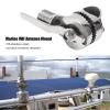 Estink Marine VHF Antenna Mount, 316 Stainless Steel Adjustable Ratchet Rail Mount for Boat, Yacht, RV, Fits 22-25mm Rails view 2