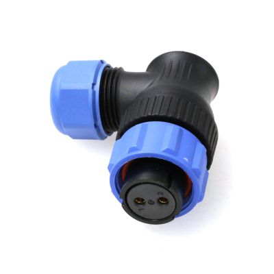 ZBLZGP WEIPU SP21 SP2110/P IP68 Waterproof 2 Pin Docking Screw Welding Soldering Cable Wire Plug Connector (Right Angle Female Plug)
