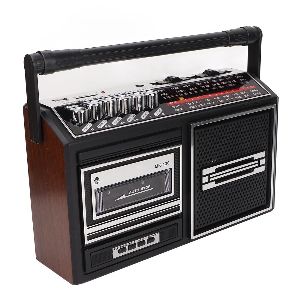 Retro with Cassette Player AM FM Portable Stereo Radio Vintage Tape Player for Elderly & Kids (No USB SD)