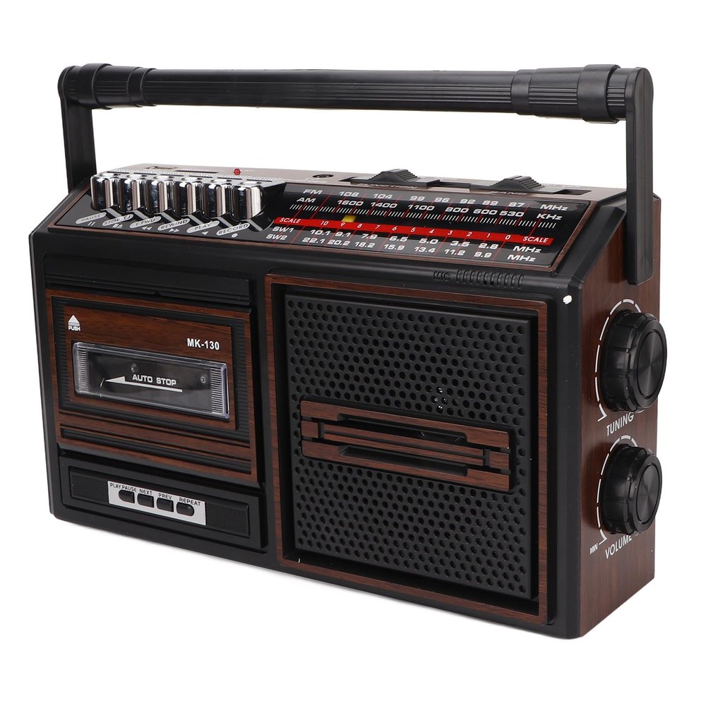 Retro with Cassette Player, AM FM Portable Stereo Radio for Tapes - Compact Recorder for Home, Kids Adults (US Plug)
