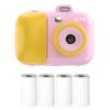 Andoer Instant Camera Children, 2.7K 4MP Digital Camera Children with 16X Digital Zoom, 2.4 Inch Camera Children with 4 Printing Paper Rolls, Gift for Girls and Boys 3 to 14 Years, Pink view 1