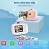 Andoer Instant Camera Children, 2.7K 4MP Digital Camera Children with 16X Digital Zoom, 2.4 Inch Camera Children with 4 Printing Paper Rolls, Gift for Girls and Boys 3 to 14 Years, Pink view 3