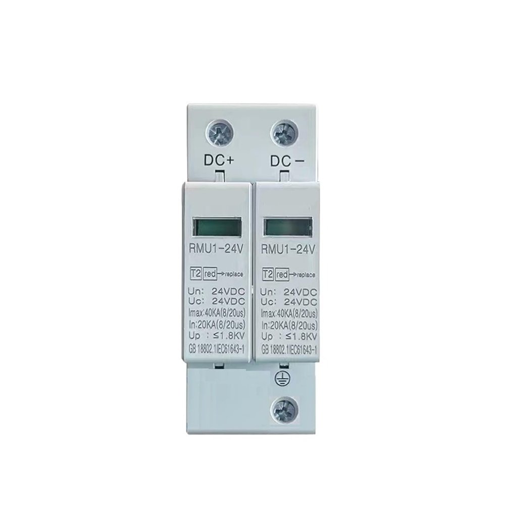 DC SPD 2P 1000V 500V 275V 220V 110V 24V 12V 20KA~40KA Solar Photovoltaic Lightning Protection Surge Protective Device 20KA-40KA (Color : 2P 20-40KA, Size : DC 48V-110V)