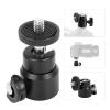 GOWENIC MiniHead with 360 Rotation, 1/4 Screw Mount Stand for DSLR Camera Camcorder (Black) view 3
