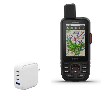 BoxWave Charger Compatible with Garmin GPSMAP 66i - PD miniCube (100W), 100W 3 PD Port Wall Charger International - Winter White