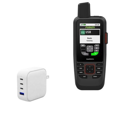 BoxWave Charger Compatible with Garmin GPSMAP 86sci - PD miniCube (100W), 100W 3 PD Port Wall Charger International - Winter White