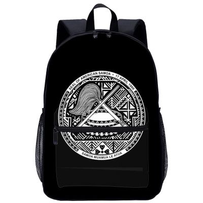 National Emblem of American Samoa 17 Inch Laptop Backpack Large Capacity Daypack Travel Shoulder Bag for Men&Women