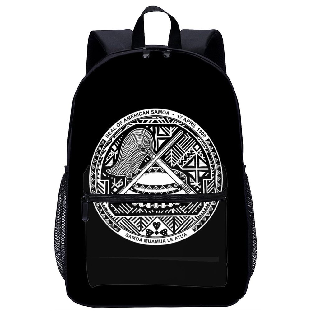 National Emblem of American Samoa 17 Inch Laptop Backpack Large Capacity Daypack Travel Shoulder Bag for Men&Women