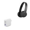 BoxWave Charger Compatible with Sony WH-CH510 - PD miniCube (100W), 100W 3 PD Port Wall Charger International - Winter White view 1