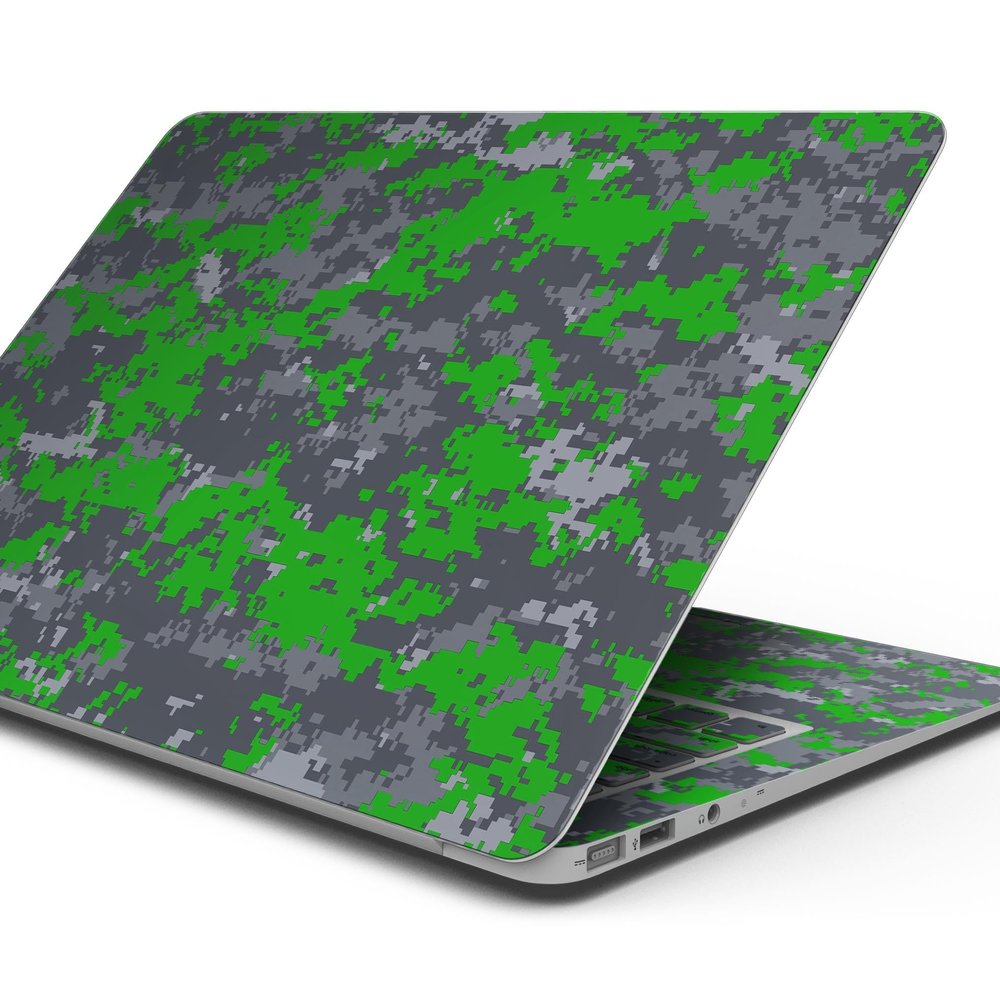DesignSkinz - Compatible with MacBook Air 11"(A1465/A1370) - Skin Decal Protective Scratch Resistant Vinyl Wrap - Dark Green and Gray Digital Camouflage