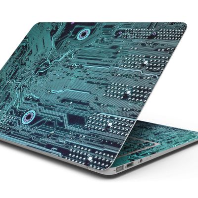 DesignSkinz - Compatible with MacBook Pro 13" wo TB (A1708) - Skin Decal Protective Scratch Resistant Vinyl Wrap - Electric Circuit Board V5