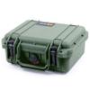 Pelican Protector 1200 Case by ColorCase - OD Green - Small Size Waterproof Case (Case Only) - Black Latches view 2
