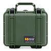 Pelican Protector 1200 Case by ColorCase - OD Green - Small Size Waterproof Case (Case Only) - Black Latches view 3