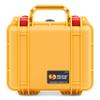 ColorCase Pelican 1200 Case Yellow - Small Size Waterproof Case with TrekPak Divider System & Convoluted Lid Foam - Red Latches view 1