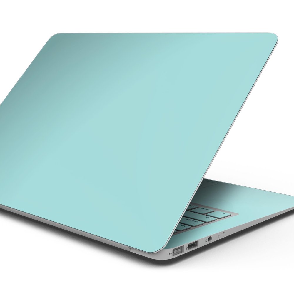 DesignSkinz - Compatible with MacBook Air 13" M2 (A2681) - Skin Decal Protective Scratch Resistant Vinyl Wrap - Simple Teal Pastel Color