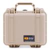 ColorCase Pelican 1200 Case Desert Tan - Small Size Waterproof Case with TrekPak Divider System & Convoluted Lid Foam - Desert Tan Latches view 1