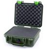 ColorCase Pelican Protector 1200 Case OD Green - Small Size Waterproof Case with Pick & Pluck Foam & Convoluted Lid Foam - Lime Green Latches view 2