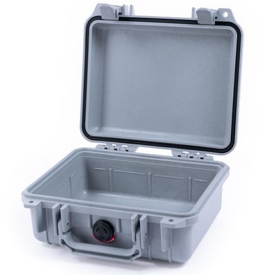 ColorCase Pelican Protector 1200 Case Silver - Small Size Waterproof Case (Case Only) - Silver Latches