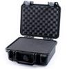 ColorCase Pelican Protector 1200 Case Black - Small Size Waterproof Case with Pick & Pluck Foam & Convoluted Lid Foam - Silver Latches view 2