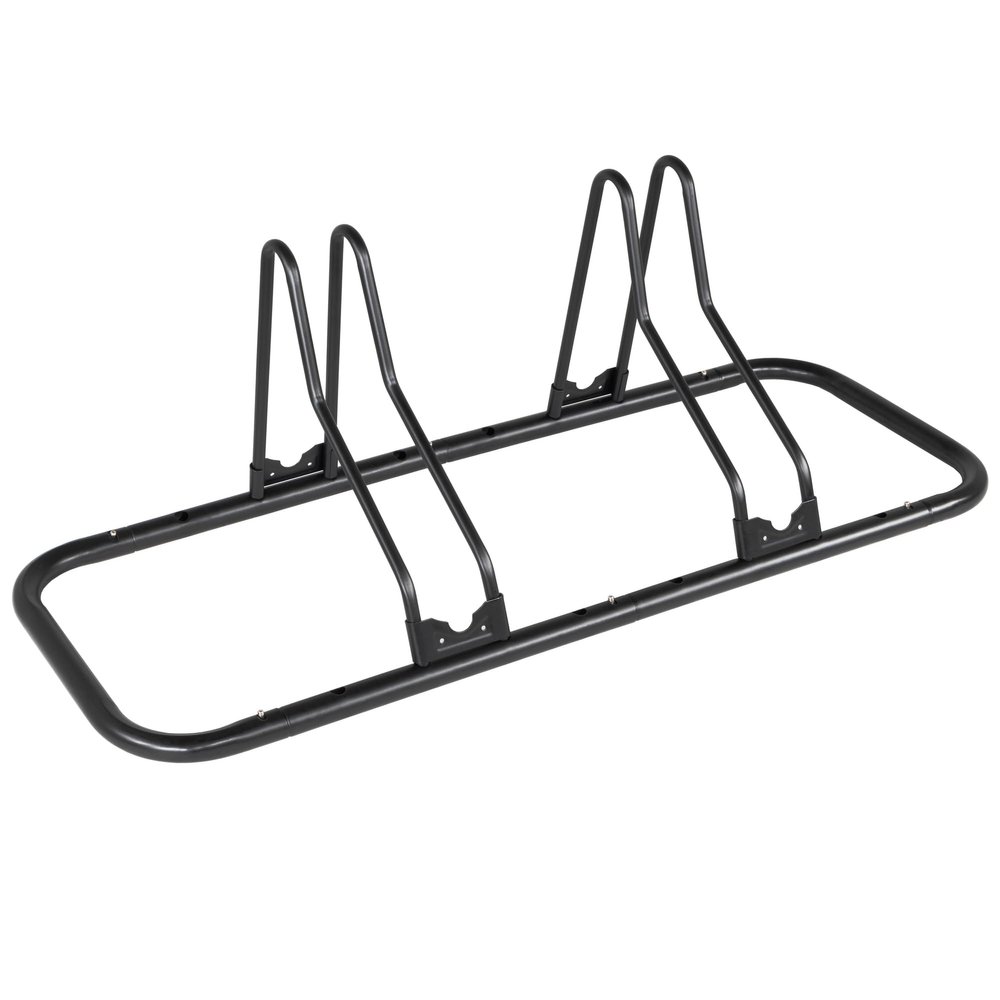 CyclingDeal Bicycle Floor Parking Rack Stand - for Mountain MTB Road Bike - Indoor Home Garage Storage - Upgraded 2 Bikes
