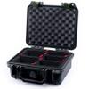 ColorCase Pelican 1200 Case Black - Small Size Waterproof Case with TrekPak Divider System & Convoluted Lid Foam - OD Green Latches view 2