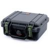 ColorCase Pelican 1200 Case Black - Small Size Waterproof Case with TrekPak Divider System & Convoluted Lid Foam - OD Green Latches view 3