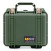 ColorCase Pelican Protector 1200 Case OD Green - Small Size Waterproof Case with Pick & Pluck Foam & Convoluted Lid Foam - Desert Tan Latches view 1