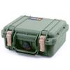 ColorCase Pelican Protector 1200 Case OD Green - Small Size Waterproof Case with Pick & Pluck Foam & Convoluted Lid Foam - Desert Tan Latches view 3