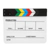 Movie Directors Clapboard, 12"X10" Acrylic Film Cut Action Scene Clapper Board Cut Action Scene Clapper White Film Slate for Photography(Color Striped) view 1