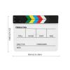 Movie Directors Clapboard, 12"X10" Acrylic Film Cut Action Scene Clapper Board Cut Action Scene Clapper White Film Slate for Photography(Color Striped) view 2