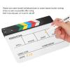 Movie Directors Clapboard, 12"X10" Acrylic Film Cut Action Scene Clapper Board Cut Action Scene Clapper White Film Slate for Photography(Color Striped) view 3