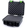 ColorCase Pelican Protector 1200 Case Black - Small Size Waterproof Case with Pick & Pluck Foam & Convoluted Lid Foam - Lime Green Latches view 2