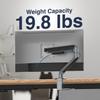 Desky Spring Eco Single Monitor Arm  Gas Spring Mount for 1332" Monitors, Full Motion Adjustability, Cable Management, VESA 75/100, Heavy-Duty Aluminum  Silver view 3