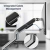 Desky Spring Eco Single Monitor Arm  Gas Spring Mount for 1332" Monitors, Full Motion Adjustability, Cable Management, VESA 75/100, Heavy-Duty Aluminum  Silver view 4