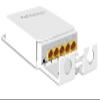 Outdoor 5 Port Gigabit PoE Switch/Extender, IEEE 802.3 af/at PoE Repeater, 10/100/1000Mbps, 1 PoE in 4 PoE Out, Powered by PoE, Wall Mount Waterproof POE Passthrough Switch view 1