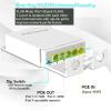 Outdoor 5 Port Gigabit PoE Switch/Extender, IEEE 802.3 af/at PoE Repeater, 10/100/1000Mbps, 1 PoE in 4 PoE Out, Powered by PoE, Wall Mount Waterproof POE Passthrough Switch view 2