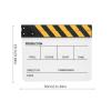 Cyrank Movie Directors Clapboard, 12"X10" Acrylic Film Cut Action Scene Clapper Board Cut Action Scene Clapper White Film Slate for Photography(Yellow Striped) view 3