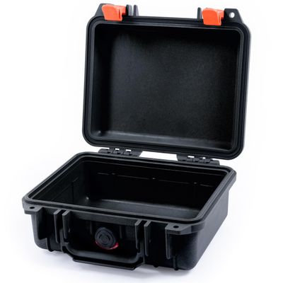 ColorCase Pelican Protector 1200 Case Black - Small Size Waterproof Case (Case Only) - Orange Latches