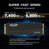 Fikwot FN970 4TB M.2 2280 PCIe Gen4 x4 NVMe 1.4 Internal Solid State Drive with Heatsink - Speeds up to 7,400MB/s, Configure DRAM Cache, Compatible PS5 Internal SSD view 2