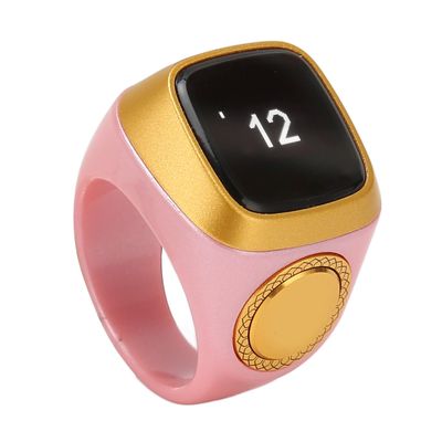 Smart Counter Ring, Tally Counter Finger Ring with 0.49 Inch Screen and CNC Button, Compatible with App for Prayer Counting and Daily Tracking