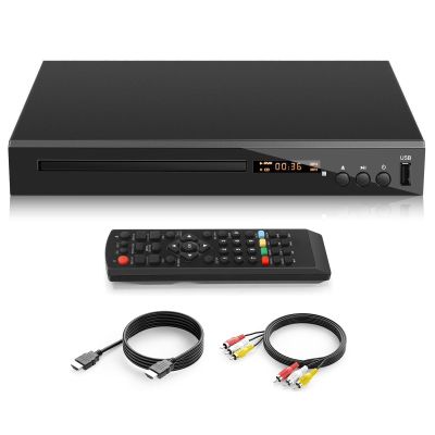 HD Blu Ray Player, Blue Ray/DVD/CD Player for TV, Play Region A/1 Blu-ray Disc and DVD Discs, Blu-ray DVD Player with HDMI/AV/Coaxial Output, USB Input, Built-in PAL NTSC (Zone 1 Blu-ray)