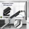Desky Spring Eco Arm  Adjustable Desk Stand for 1732'' Screens  Ergonomic VESA-Compatible Support for 2 Displays  Space-Saving Articulating Arm Setup in Silver view 4
