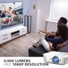 ViewSonic PA503HD 4000 Lumens High Brightness Projector with 1.1x Optical Zoom, USB, and HDMI inputs for Home and Office view 3