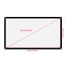 GOWENIC Portable Projector Screen, Foldable Non Crease White Polyester, Front Back Projection, Outdoor Camping Movie (72inch) view 4