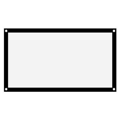 Portable Projector Screen, Foldable Non Crease White Polyester, Front Back Projection, Outdoor Camping Movie (100in)