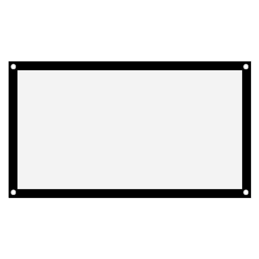 Portable Projector Screen, Foldable Non Crease White Polyester, Front Back Projection, Outdoor Camping Movie (100in)