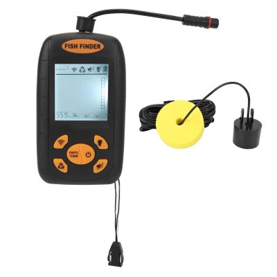 Portable Fish Finder, Kayak Handheld Fish Depth Finder LCD Display Sonar Sensor Transducer for Boat Kayak Sea Ice Fishing