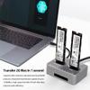 M.2 NVMe SSD Dock AHCI Duplicator Cloner USB3.2 20G SSD Dual-Bay Offline Clone USB C to NVME Docking Station Mobile Hard Drives Dock for Mac Window Linux view 3