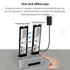 M.2 NVMe SSD Dock AHCI Duplicator Cloner USB3.2 20G SSD Dual-Bay Offline Clone USB C to NVME Docking Station Mobile Hard Drives Dock for Mac Window Linux view 4